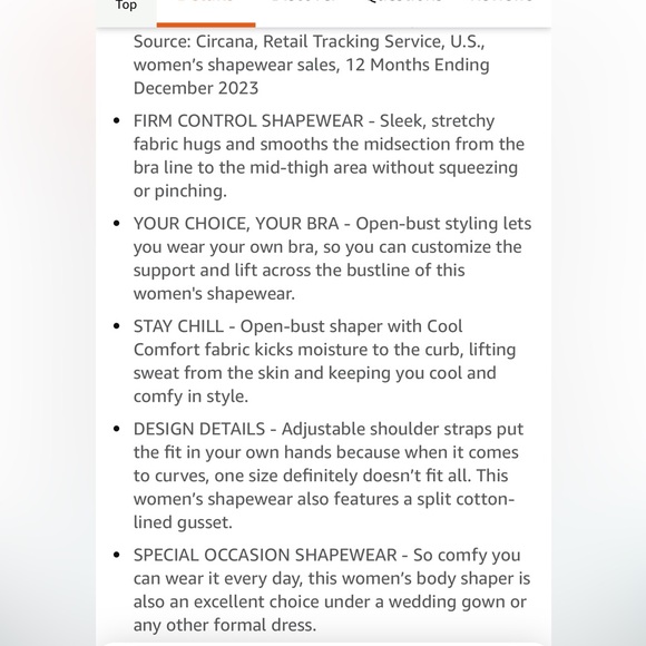 Maidenform Shaping Bodysuit 00874 2XL Ultra Firm Control Beige - Picture 4 of 14